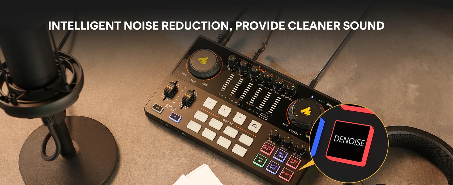 Maono AME2 Portable Audio Interface & Podcast Mixer