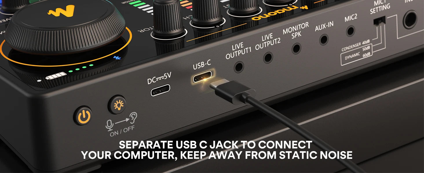 Maono AME2 Portable Audio Interface & Podcast Mixer