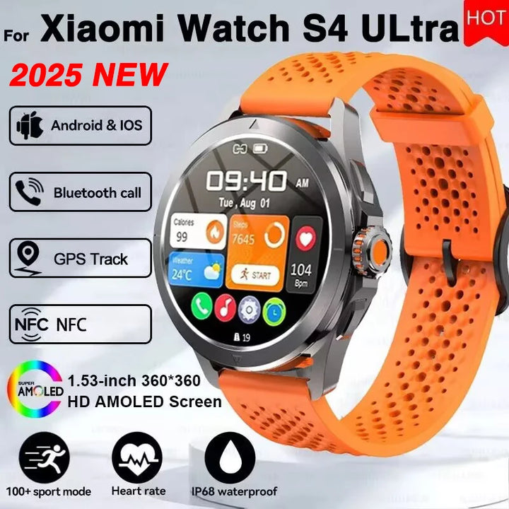 S4 Ultra Smartwatch for Xiaomi – AMOLED, GPS, NFC, Bluetooth Call