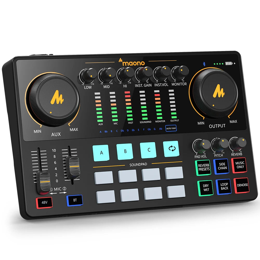 Maono AME2 Portable Audio Interface & Podcast Mixer