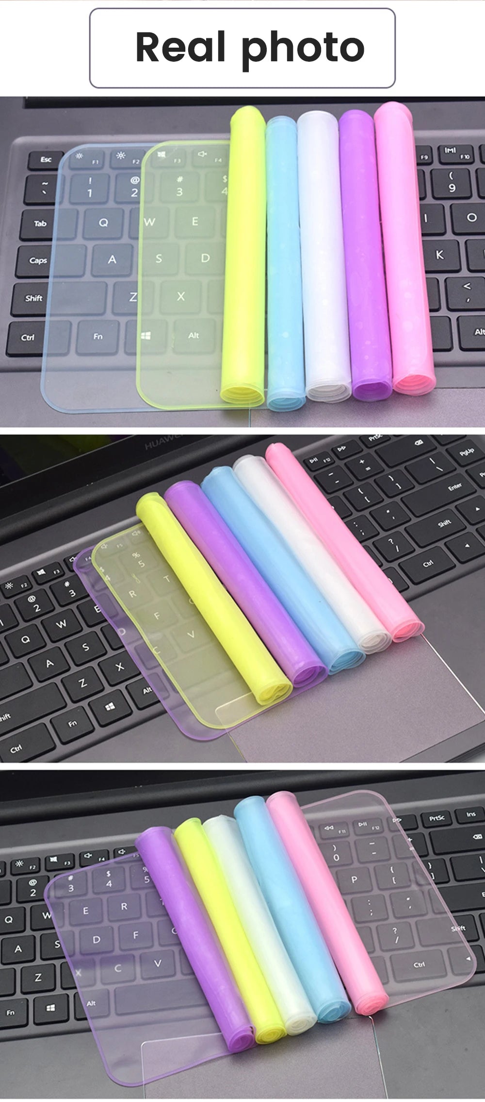 Universal Silicone Laptop Keyboard Protector (12–17 Inch)