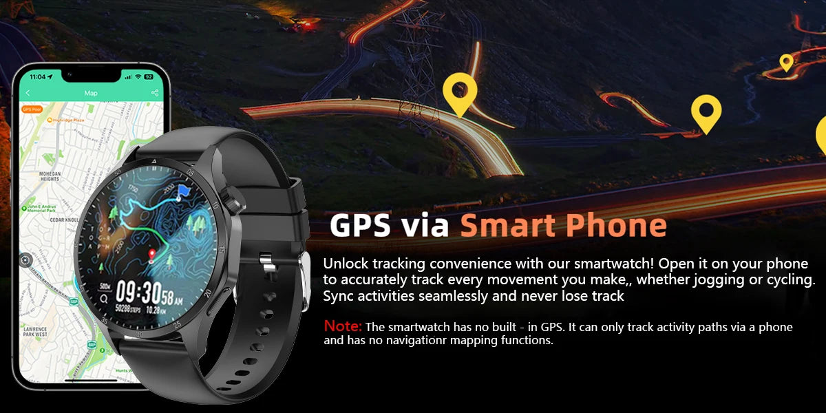 2025 Men’s Smartwatch – 360×360 AMOLED