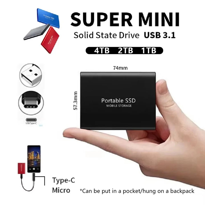 Portable SSD 1TB/2TB/4TB