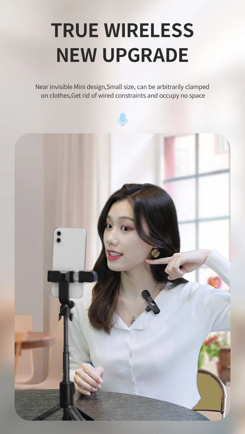 Basix 2.4G Wireless Lavalier Microphone – Mini Mic for iPhone & Android