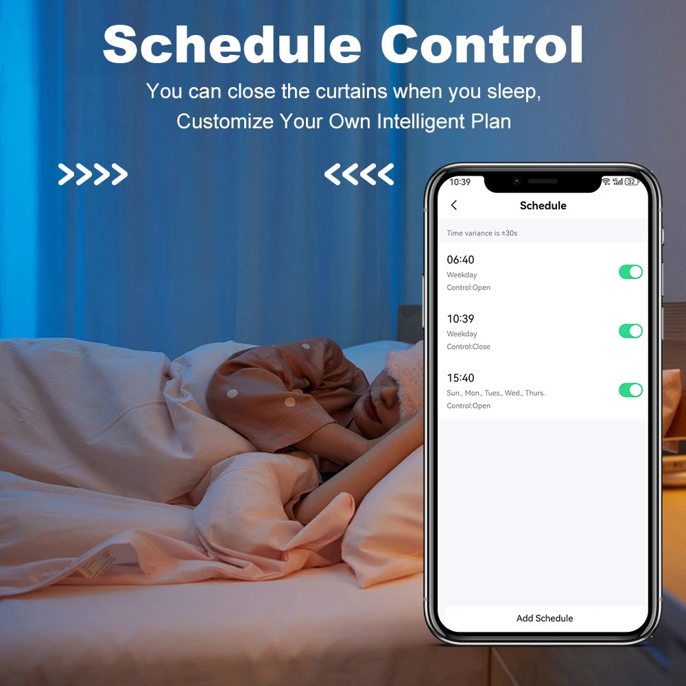 Tuya 155mm ZigBee/WiFi Electric Curtain Motor