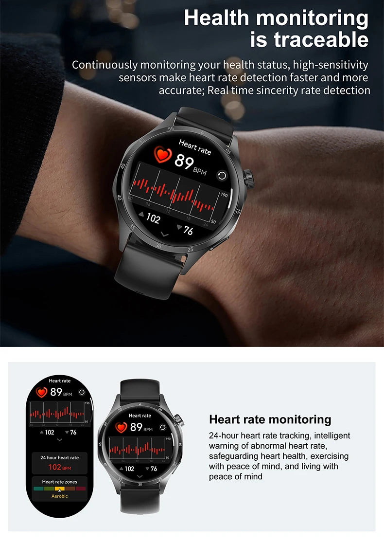 2025 Men’s Smartwatch – 360×360 AMOLED