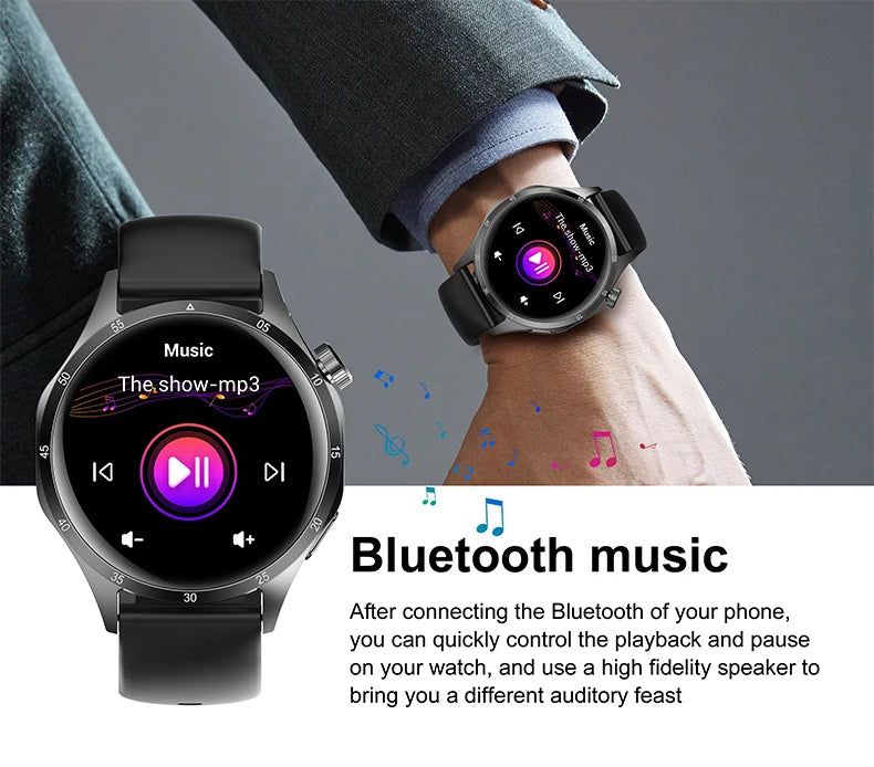 2025 Men’s Smartwatch – 360×360 AMOLED