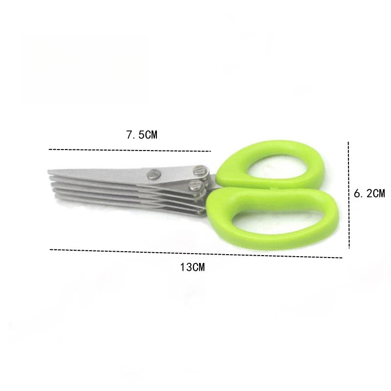 Multi-Layer Stainless Steel Kitchen Scissors – Herb & Vegetable Cutter