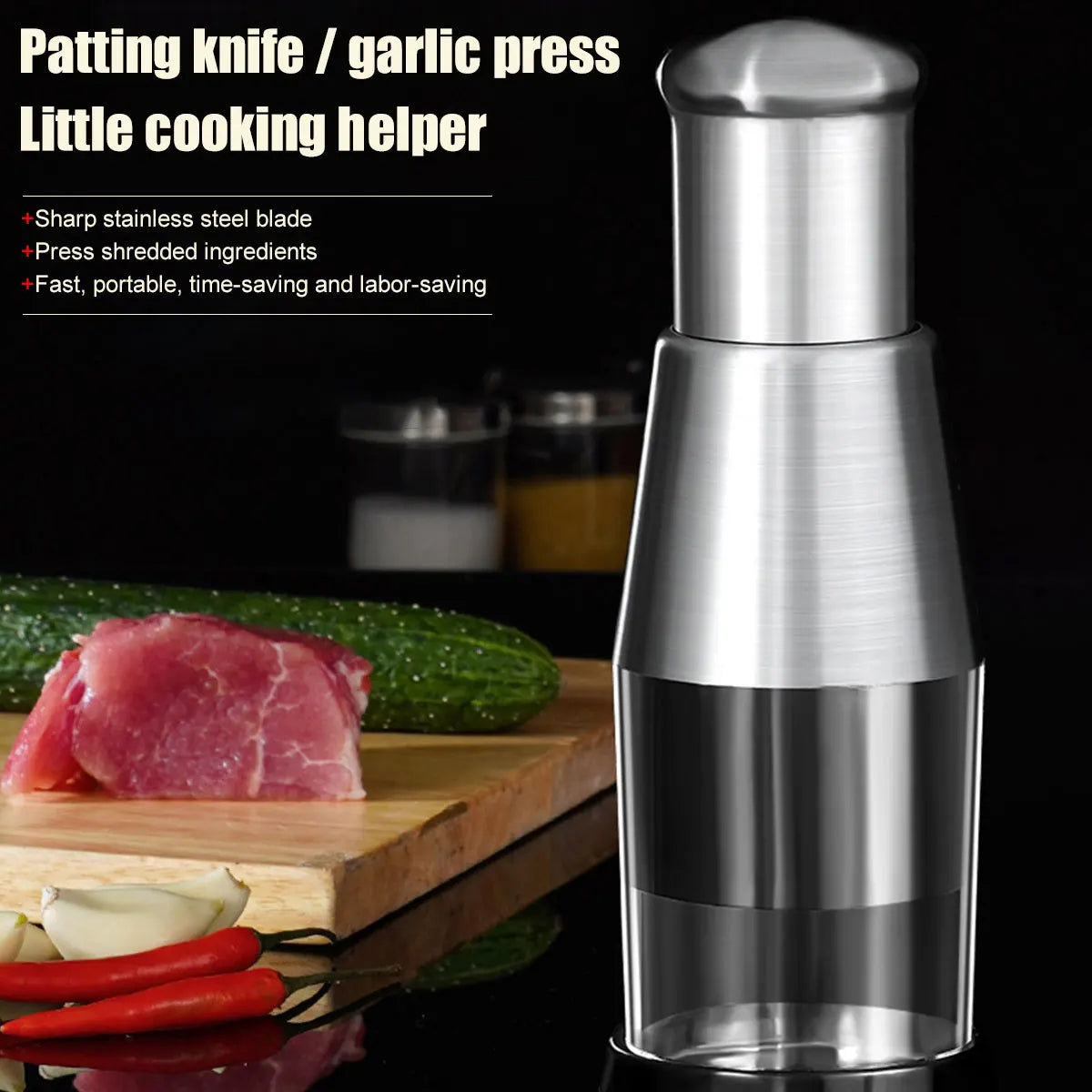 Stainless Steel Pressed Garlic Chopper