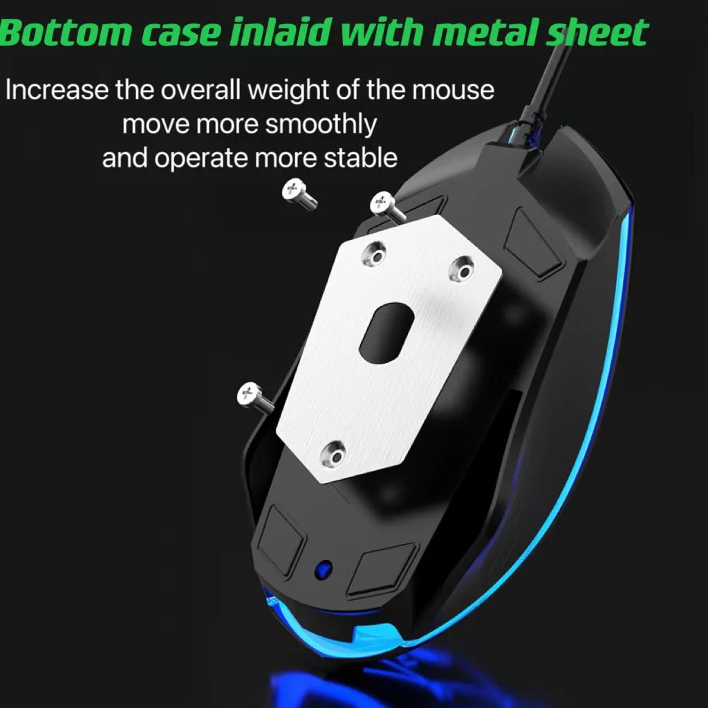 Wired USB Luminous Keyboard & Mouse Set – For Gaming, Office, and PC Use