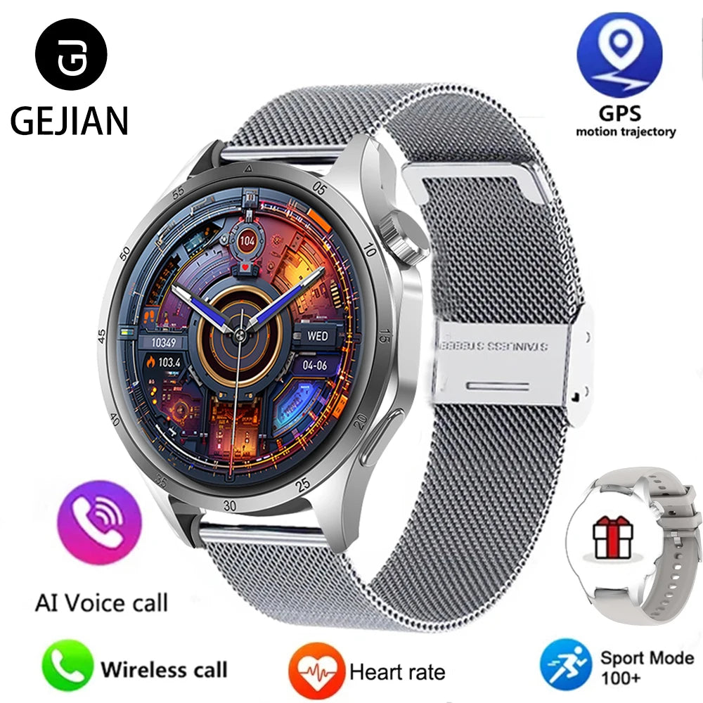2025 Men’s Smartwatch – 360×360 AMOLED