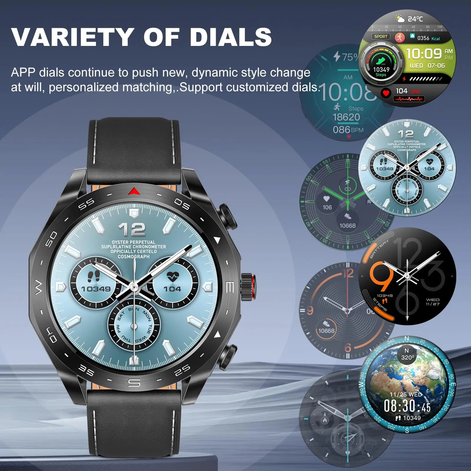 2024 Smart Watch with 2-in-1 TWS Bluetooth Earbuds