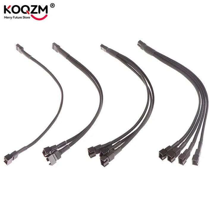 PWM 4-Pin Fan Splitter Cable – 1-to-4 CPU/Case Fan Adapter