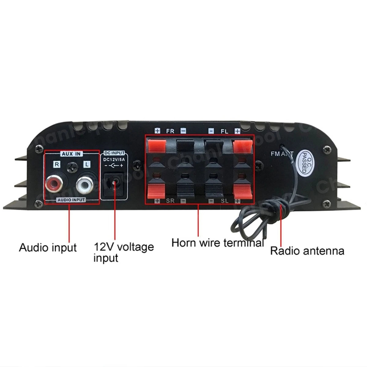 1600W 4-Channel HiFi Audio Amplifier – Bluetooth & Karaoke Support