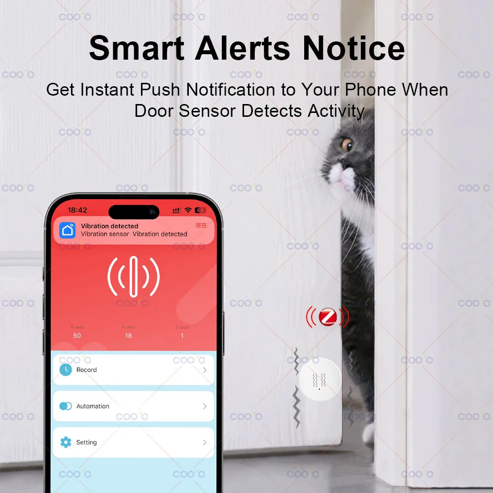 Tuya Zigbee Vibration & Tilt Sensor
