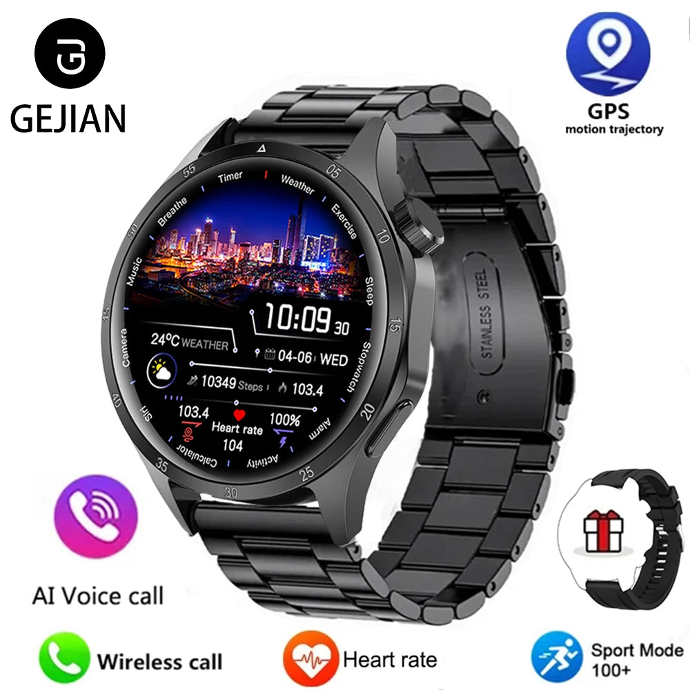 2025 Men’s Smartwatch – 360×360 AMOLED