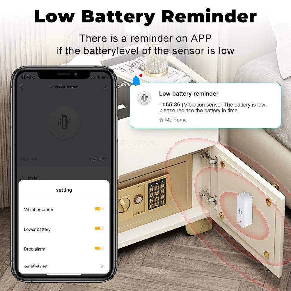 Tuya Zigbee Vibration & Tilt Sensor