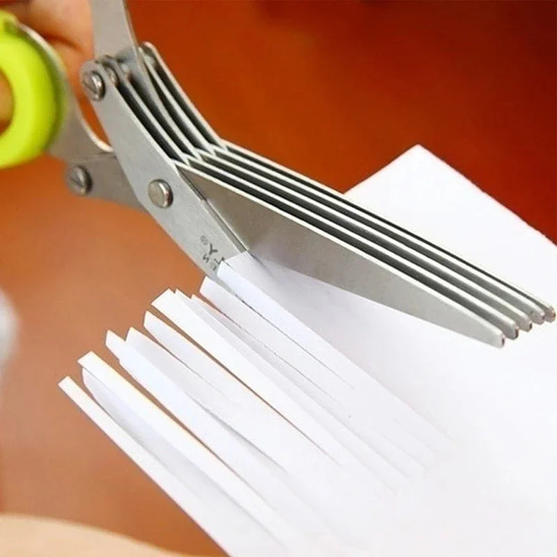 Multi-Layer Stainless Steel Kitchen Scissors – Herb & Vegetable Cutter