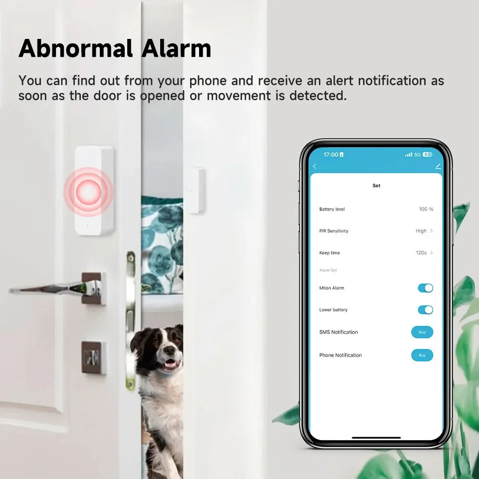 Tuya Zigbee Door & Window Sensor – Smart Contact Alert Device
