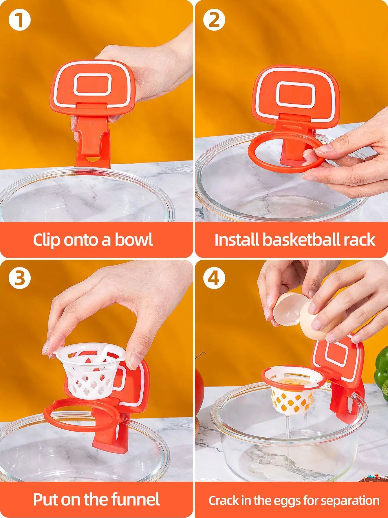 Basketball Hoop Egg White Separator