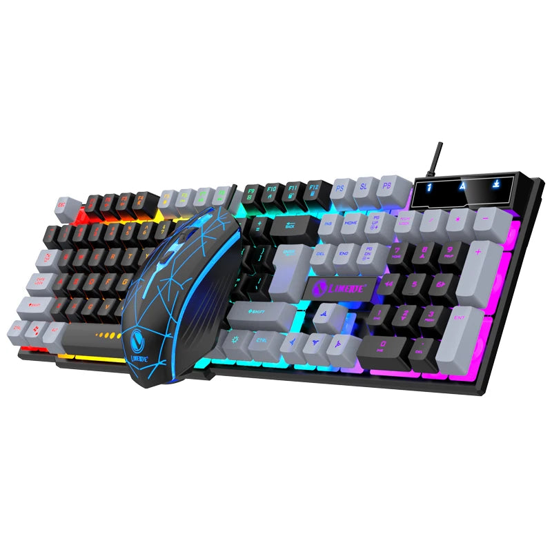 Wired USB Luminous Keyboard & Mouse Set – For Gaming, Office, and PC Use