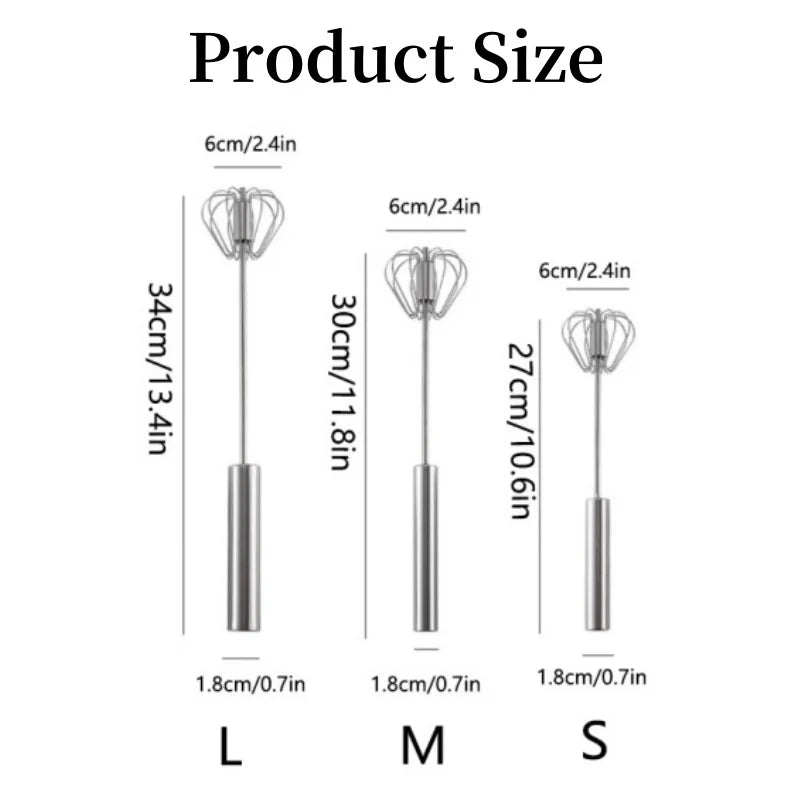 Semi-Automatic Stainless Steel Egg Beater