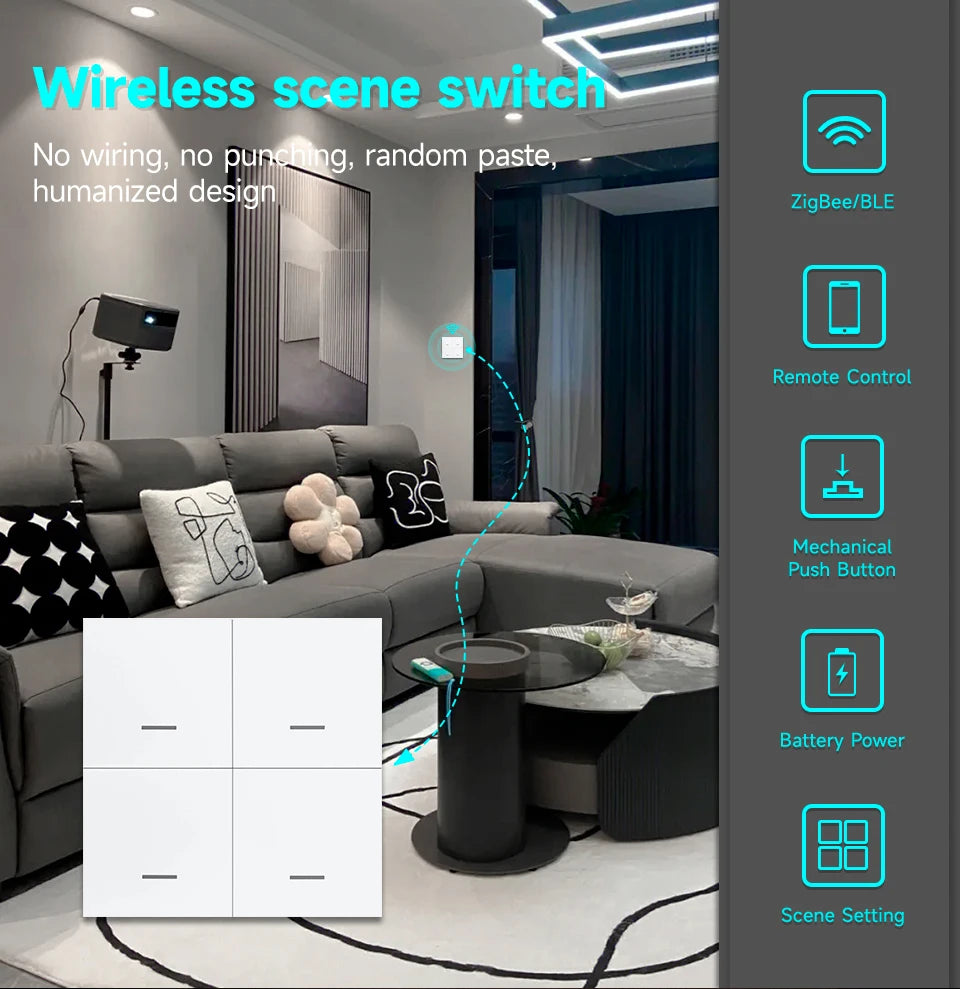 Tuya ZigBee 3.0 Wireless Scene Switch