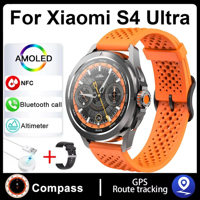 S4 Ultra Smartwatch for Xiaomi – AMOLED, GPS, NFC, Bluetooth Call