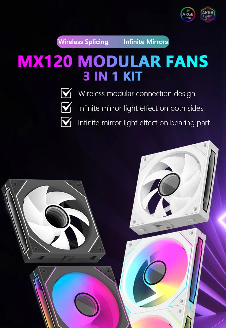 JUMPEAK MX120 360mm ARGB Modular PC Cooling Fan