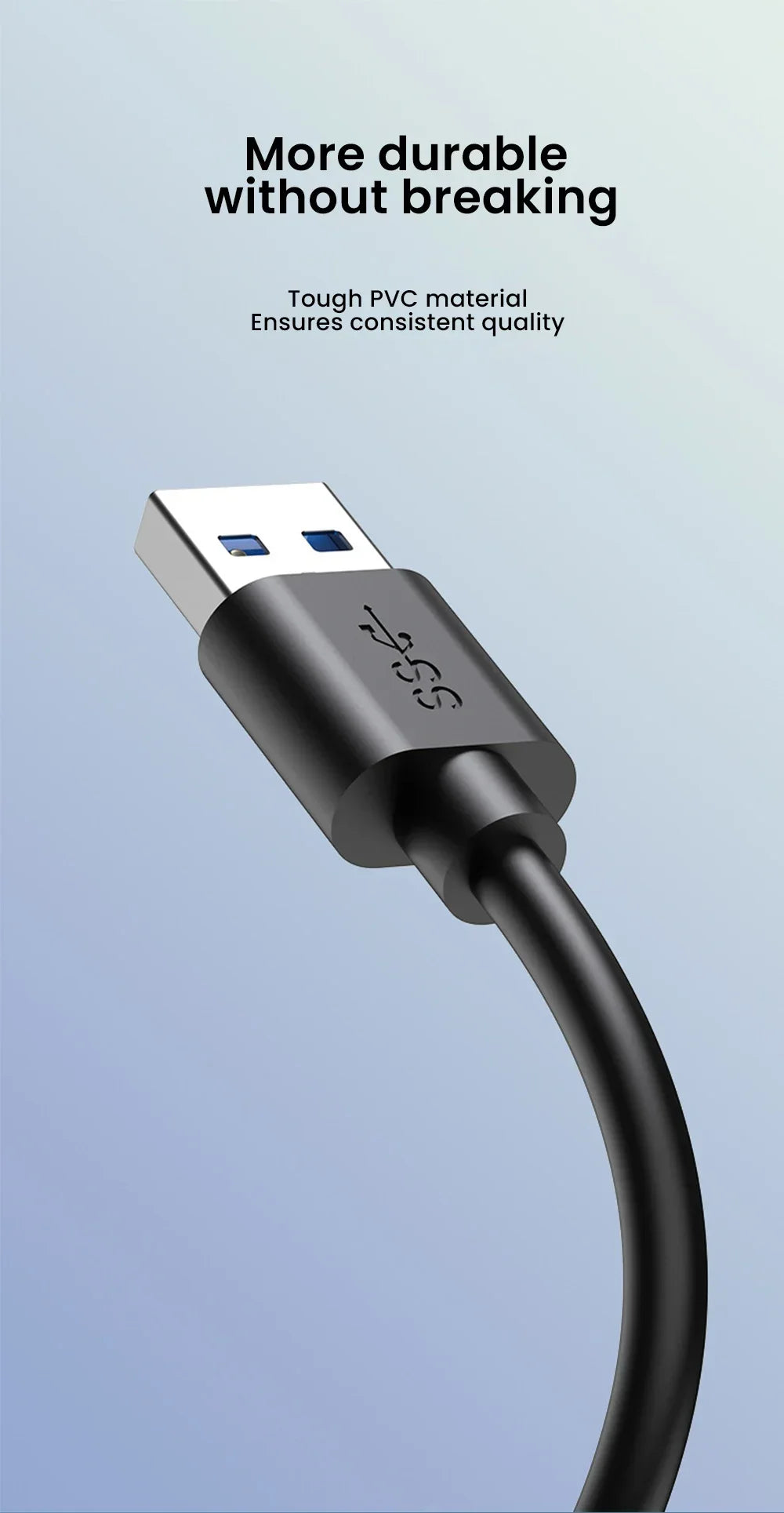 High-Speed 4-Port USB 3.0 & Type-C Hub – Multi-Device Splitter for PC
