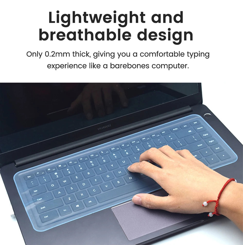 Universal Silicone Laptop Keyboard Protector (12–17 Inch)