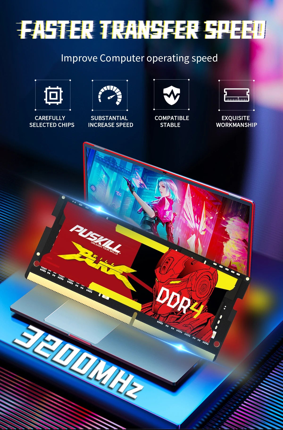 PUSKILL Killblade DDR4 Laptop RAM