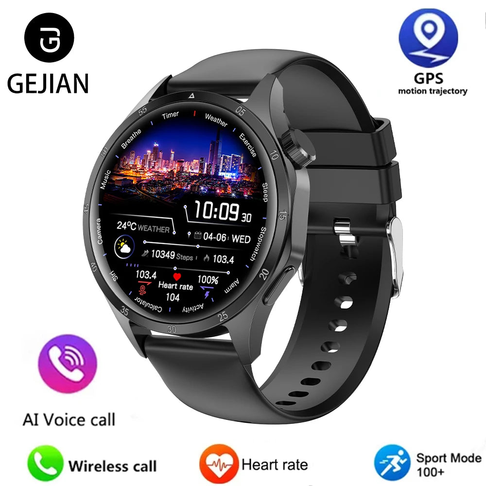2025 Men’s Smartwatch – 360×360 AMOLED