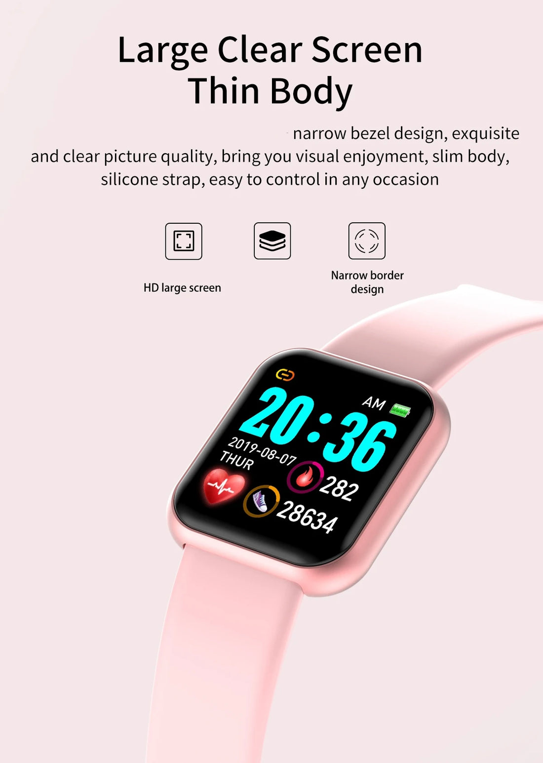 Y68 Smart Watch – Bluetooth Fitness Tracker with Music & Heart Monitor