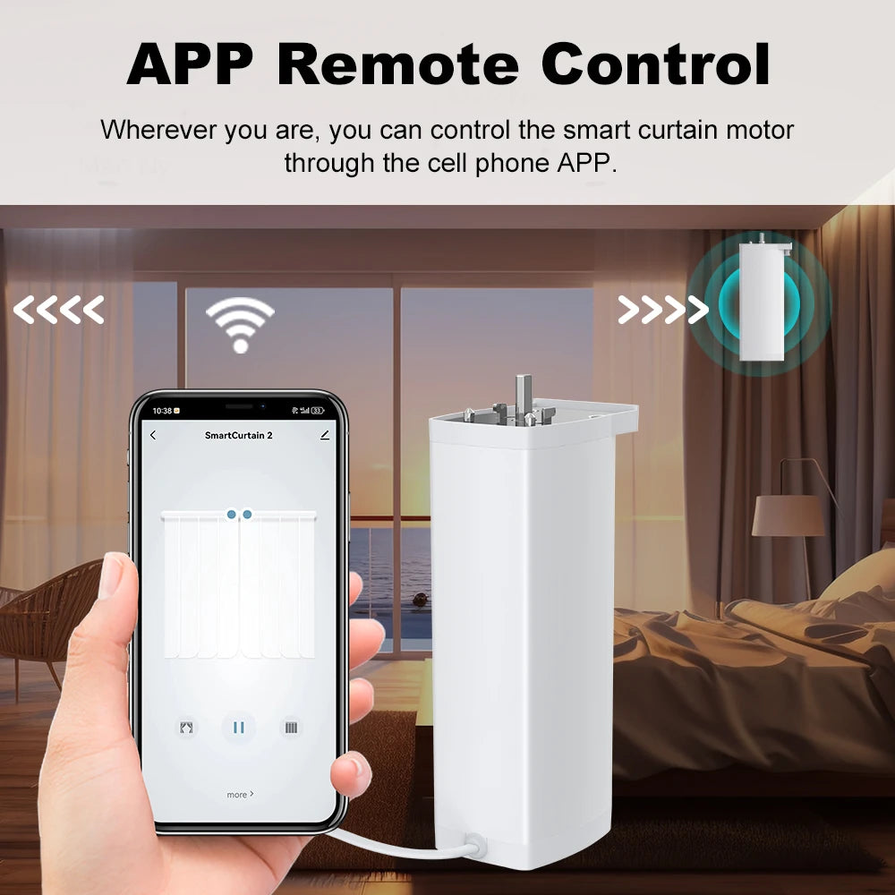 Tuya 155mm ZigBee/WiFi Electric Curtain Motor