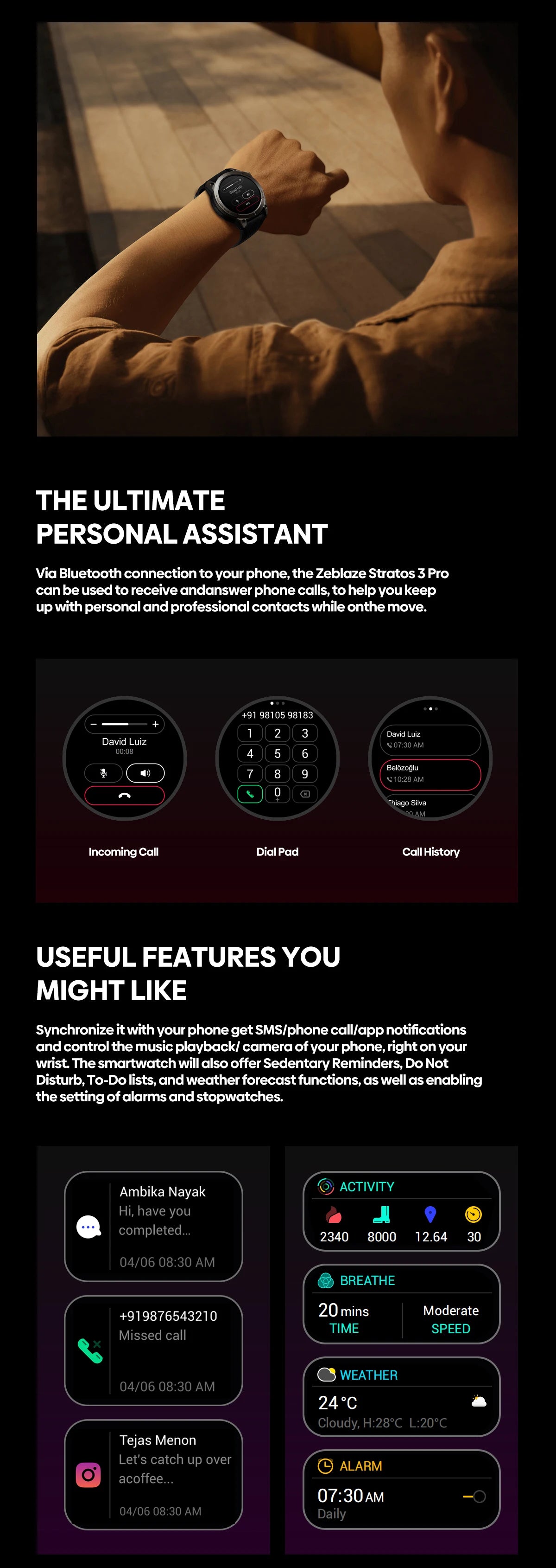 Zeblaze Stratos 3 Pro – GPS Smartwatch