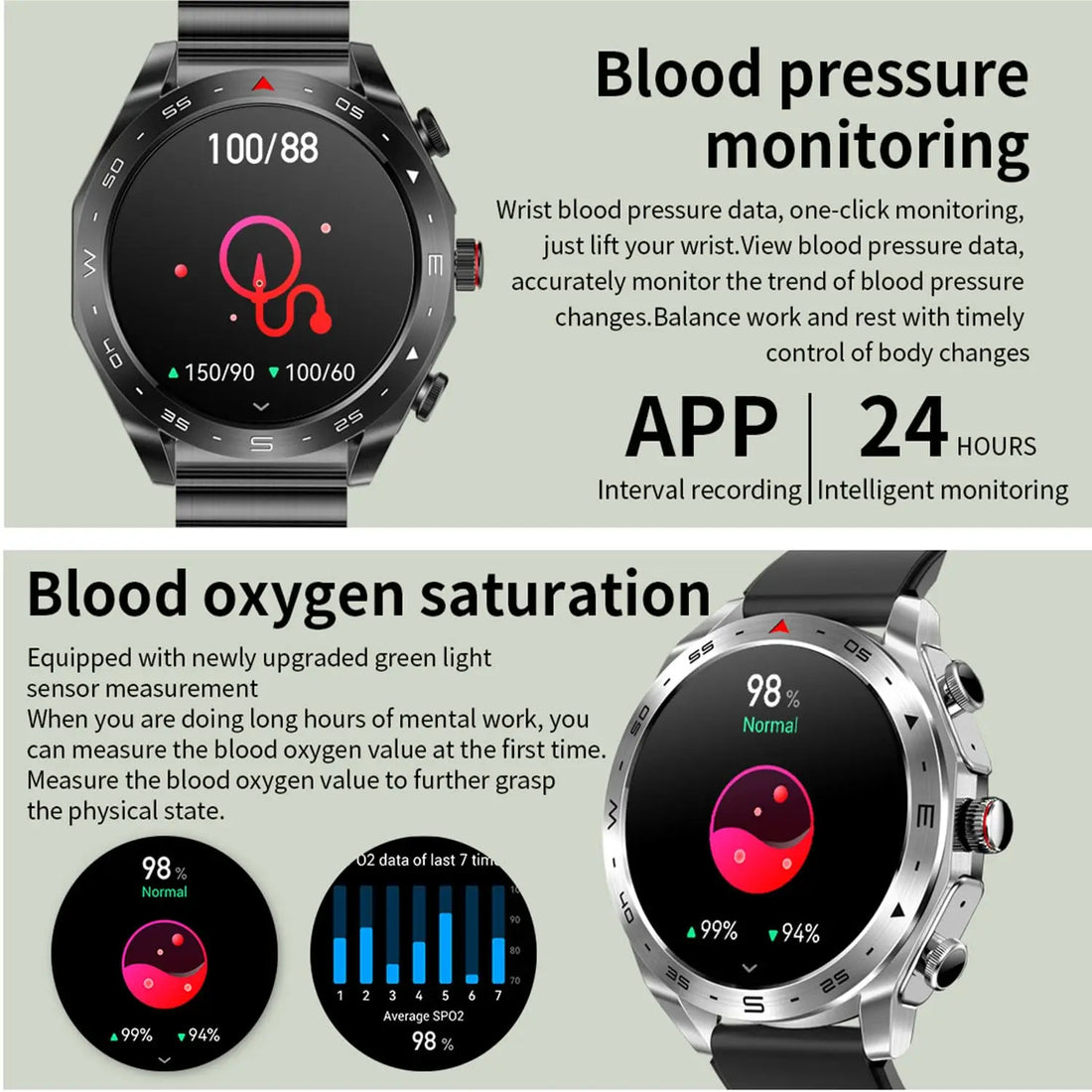2024 Smart Watch with 2-in-1 TWS Bluetooth Earbuds