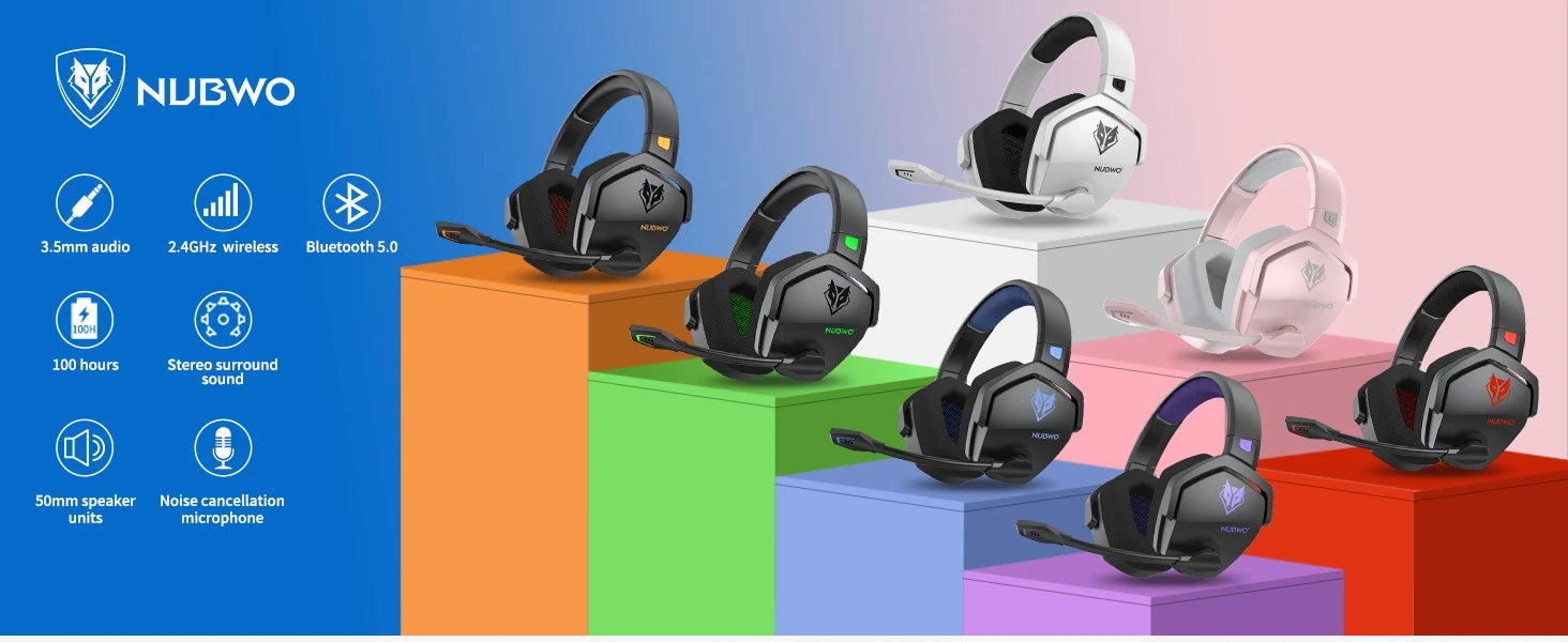 NUBWO G06 2.4G Dual Wireless Gaming Headset