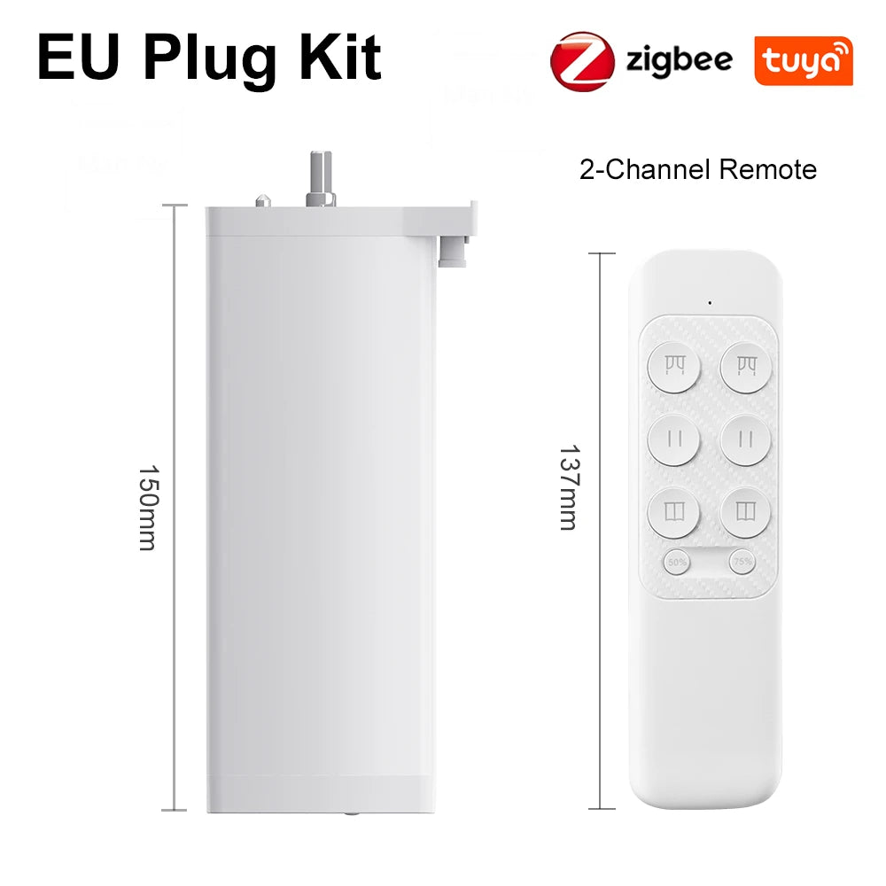Tuya 155mm ZigBee/WiFi Electric Curtain Motor