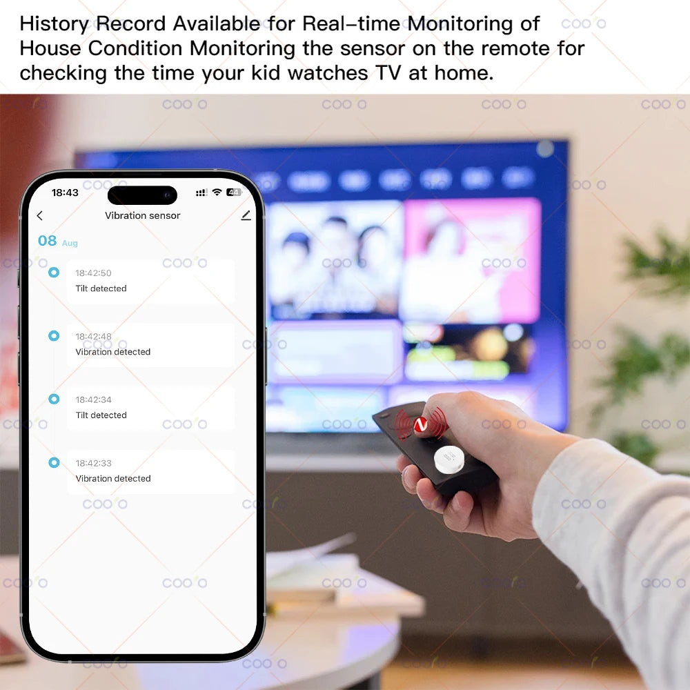 Tuya Zigbee Vibration & Tilt Sensor