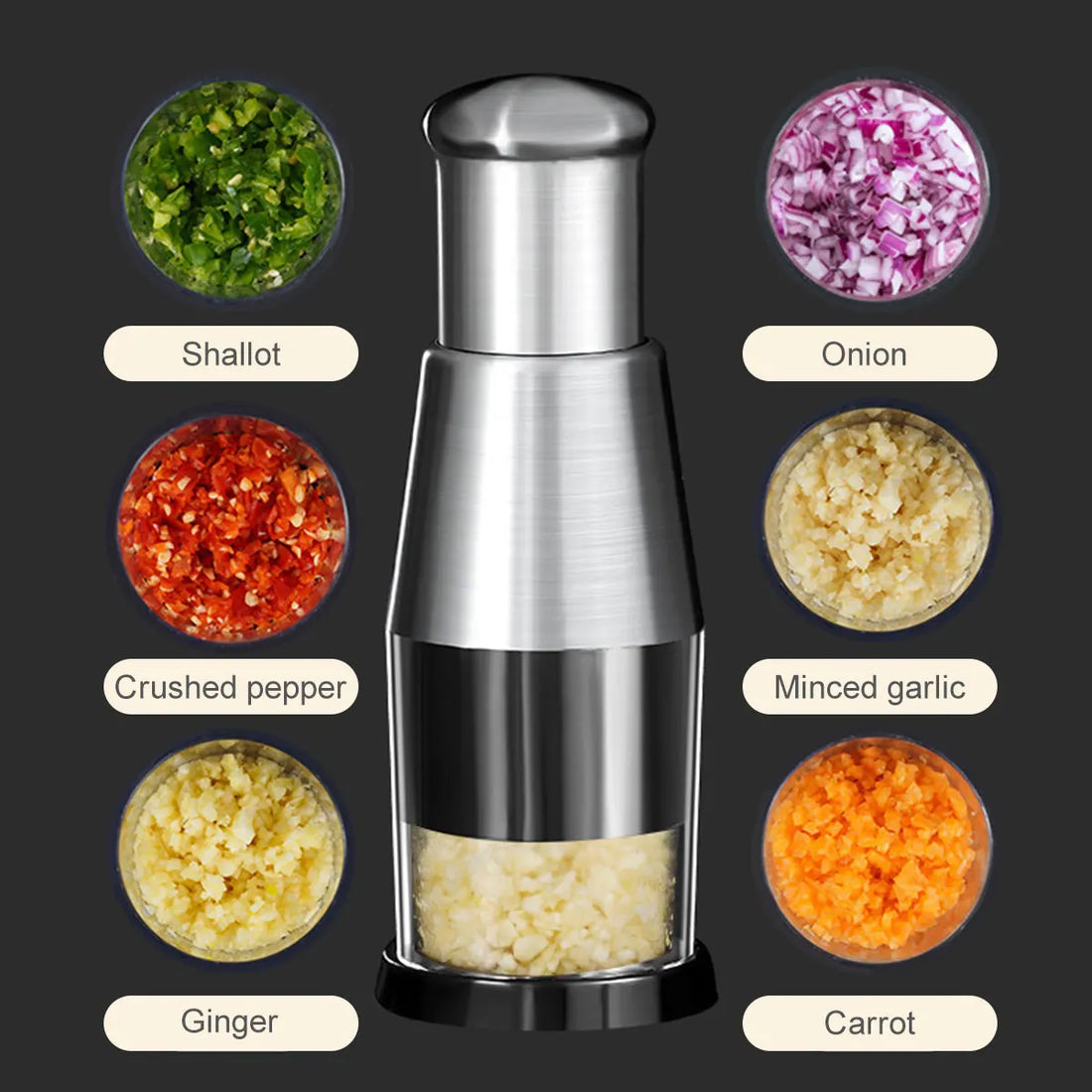 Stainless Steel Pressed Garlic Chopper