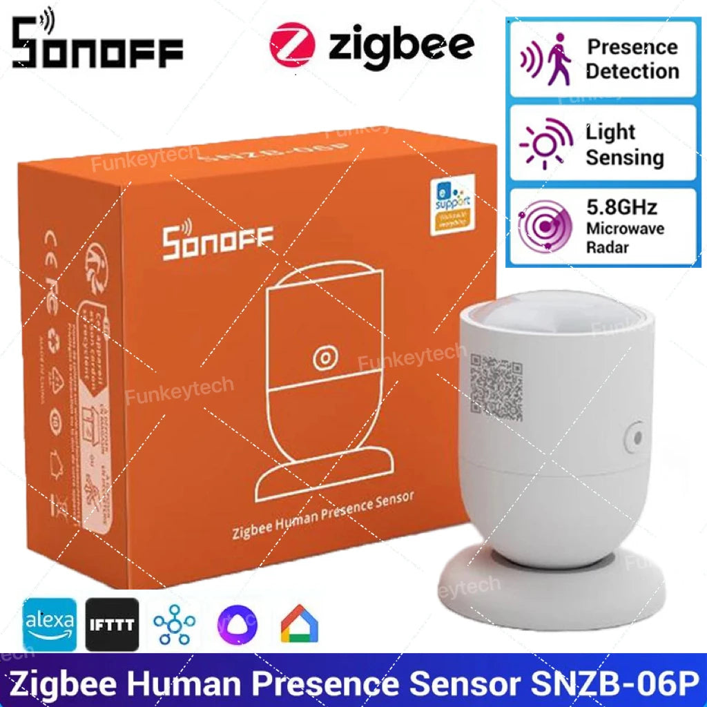 SONOFF SNZB-06P Zigbee Presence Sensor – 5.8GHz Radar Motion Detector