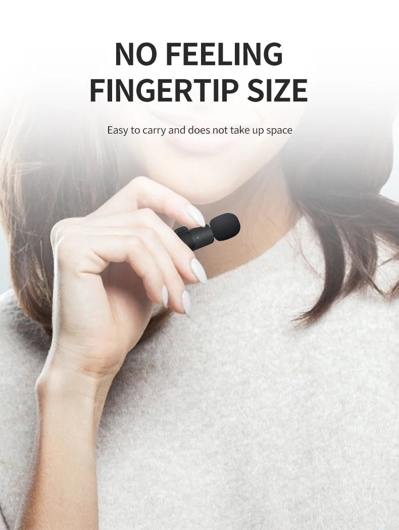 Basix 2.4G Wireless Lavalier Microphone – Mini Mic for iPhone & Android