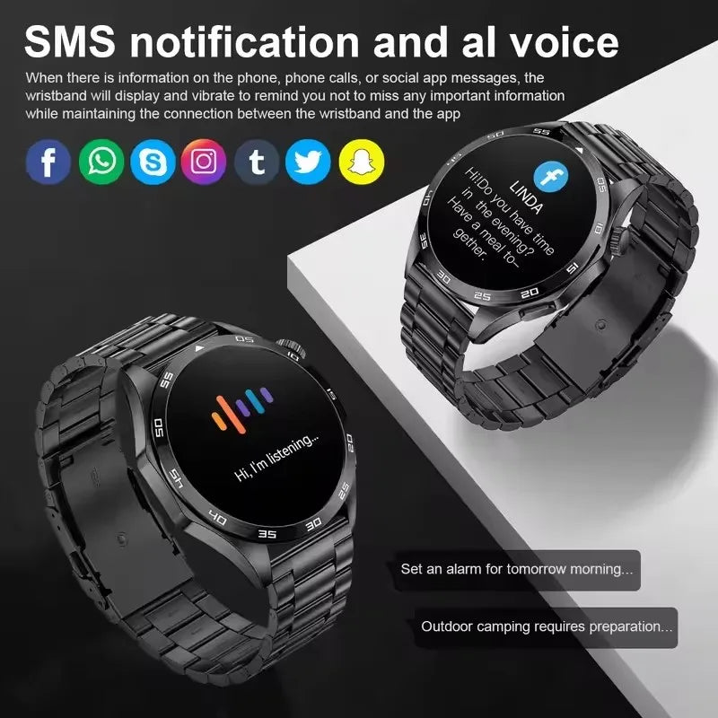 2025 Men’s Smartwatch – 360×360 AMOLED