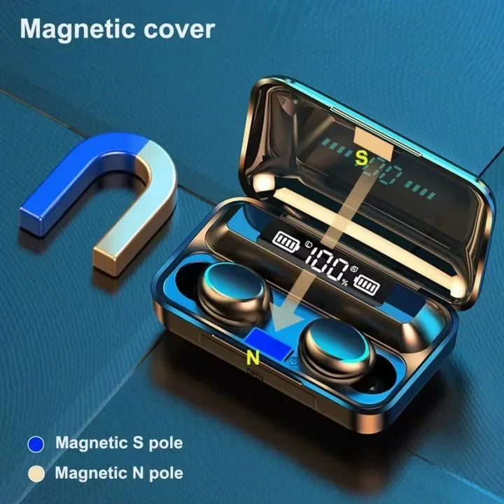 F9 Bluetooth Wireless Earbuds with Mic & Noise Reduction