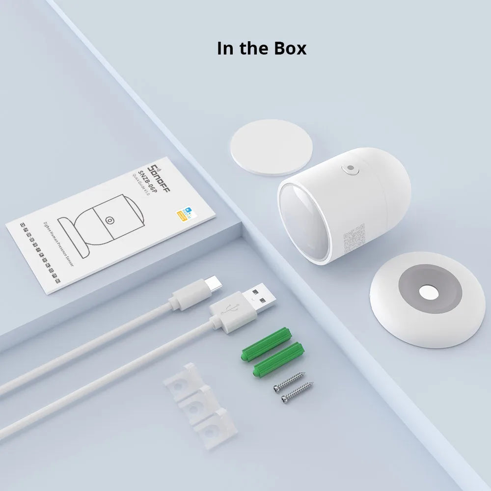 SONOFF SNZB-06P Zigbee Presence Sensor – 5.8GHz Radar Motion Detector