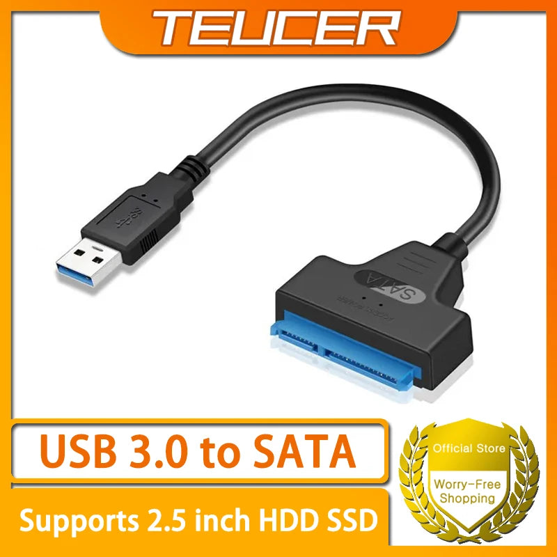 USB 3.0 to SATA Adapter – 2.5" SSD/HDD Hard Drive Converter Cable