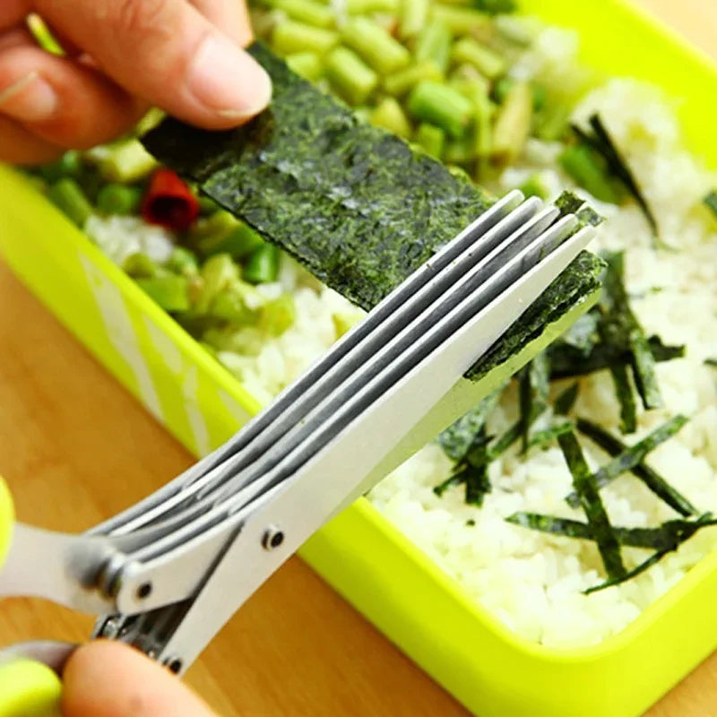 Multi-Layer Stainless Steel Kitchen Scissors – Herb & Vegetable Cutter