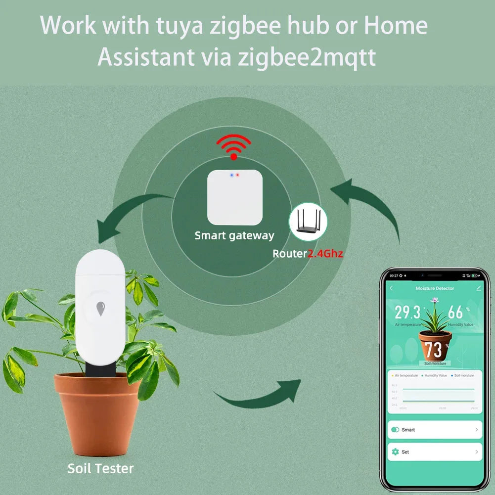 Tuya ZigBee Temperature & Soil Moisture Sensor