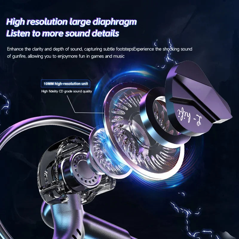 Gaming In-Ear Headphones with Dual Mics – Type-C & 3.5mm